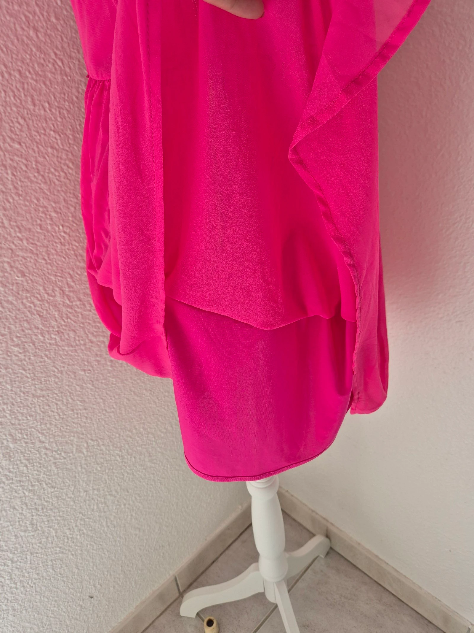 Vestido bustier Jennyfer rosa fúcsia de musselina – Tamanho P – Festa, cerimônia, casamento – photo 4
